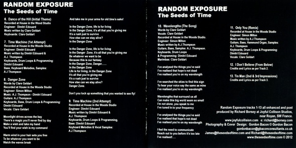 Picture of the booklet for Random Exposure album by The Seeds of Time