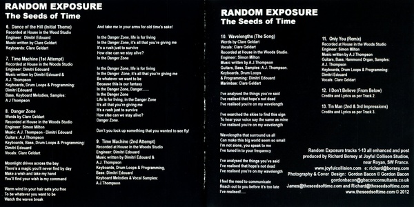 Picture of the booklet for Random Exposure album by The Seeds of Time